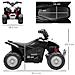 Quad Elettrico Per Bambini 18-36 Mesi Con Luci Led, Clacson E Pedali, 65.5x38.5x43.5 Cm, Nero - Foto miniatura 3