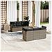 Set Divani da Giardino 7 pz con Cuscini Grigio in Polyrattan - Foto miniatura 3