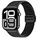 Cinturino Per Apple Watch Magnetico In Vera Pelle Black L - Foto miniatura 1