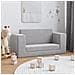 Divano Letto Bambini a 2 Posti Grigio Chiaro in Morbido Peluche - Foto miniatura 7