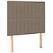 Letto a Molle con Materasso e LED Tortora 100x200cm in Tessuto - Foto miniatura 5