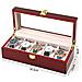 Scatola Per Orologi Rossa Di Lusso - 5 Slot - Foto miniatura 4