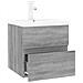 Mobile Bagno E Lavabo Integrato Grigio Sonoma Legno Multistrato - Foto miniatura 3