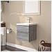 Mobile Bagno E Lavabo Integrato Grigio Sonoma Legno Multistrato - Foto miniatura 1