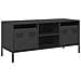 Mobile Tv Nero 101,5x39x43,5 Cm In Acciaio Laminato A Freddo - Foto miniatura 2