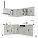 Set Mobili da Cucina 11 pz Kalmar Grigio Cemento in Truciolato - Foto miniatura 2