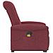 Poltrona Alzapersona Massaggio Reclinabile Rosso Vino Tessuto - Foto miniatura 6