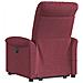 Poltrona Alzapersona Massaggio Reclinabile Rosso Vino Tessuto - Foto miniatura 7