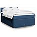 Giroletto a Molle con Materasso Blu 140x190 cm in Tessuto - Foto miniatura 2