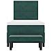 Letto con Box Spring con Materasso e Panca Verde Scuro 80x200 cm Velluto - Foto miniatura 9