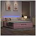 Pouf Letto con Materasso e LED Rosa 180x200cm in Velluto - Foto miniatura 3