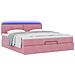 Pouf Letto con Materasso e LED Rosa 180x200cm in Velluto - Foto miniatura 6
