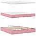 Pouf Letto con Materasso e LED Rosa 180x200cm in Velluto - Foto miniatura 9