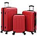 Set di valigie 3 pz Bagaglio rigido Rosso 20” 24” 28” ABS - Foto miniatura 1