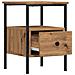 Comodini 2pz Rovere Artigianale 34x36x50cm in Legno Multistrato - Foto miniatura 5