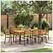 Set da Pranzo per Giardino 9 pcs Nero Poly Rattan - Foto miniatura 2