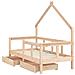 Giroletto Bambini con Cassetti 70x140 cm Legno Massello di Pino - Foto miniatura 4