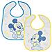 Confezione Da 2 Bavaglini Per Neonati Con Chiusura In Velcro E Motivo Mickey, Blu - Foto miniatura 1