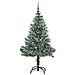 Albero di Natale Artificiale Imbiancato con Luci LED 150 cm - Foto miniatura 3