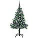 Albero di Natale Artificiale Imbiancato con Luci LED 150 cm - Foto miniatura 4