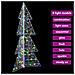 Albero di Natale con 160 LED Multicolore 150 cm Acrilico - Foto miniatura 7
