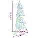 Albero di Natale con 160 LED Multicolore 150 cm Acrilico - Foto miniatura 8
