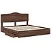 Letto con Contenitore con testiera Rovere Marrone 200 x 200 cm - Foto miniatura 5