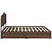 Letto con Contenitore con testiera Rovere Marrone 200 x 200 cm - Foto miniatura 9
