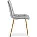 TYRA Velvet Chair - Elegante grigio chiaro per soggiorno x 4 - Foto miniatura 4