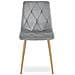 TYRA Velvet Chair - Elegante grigio chiaro per soggiorno x 4 - Foto miniatura 5