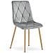 TYRA Velvet Chair - Elegante grigio chiaro per soggiorno x 4 - Foto miniatura 2