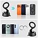 Supporto Magnetico Nero Per Telefono Auto Con Ventosa - Compatibile Con Iphone E Android - Foto miniatura 4