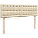 Pouf Letto con Materasso Crema 140x190 cm in Tessuto - Foto miniatura 9