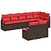 Set di divani 8 pcs Marrone polyrattan - Foto miniatura 1