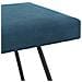 panchina Tinta unita Blu 80 x 40 x 45 cm Velluto - Foto miniatura 6