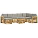Set di divani da esterno 9 pcs Bianco e Grigio Chiaro - Foto miniatura 1