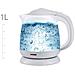 Bollitore D'acqua Elettrico Da 1100w Con Capacità 1l. Color Bianco E Grigio - Foto miniatura 3