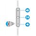 Auricolari Bluetooth In-ear Magnetici Audio Hd Argento - Foto miniatura 5