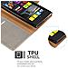 Custodia Compatibile Con Nokia Lumia 1020 In Marrone Cappuccino - Coperchio Protettiva Con Chiusura Magnetica, Funzione Stand E Tasca Per Le Carte - Foto miniatura 3