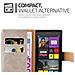 Custodia Compatibile Con Nokia Lumia 1020 In Marrone Cappuccino - Coperchio Protettiva Con Chiusura Magnetica, Funzione Stand E Tasca Per Le Carte - Foto miniatura 6