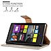 Custodia Compatibile Con Nokia Lumia 1020 In Marrone Cappuccino - Coperchio Protettiva Con Chiusura Magnetica, Funzione Stand E Tasca Per Le Carte - Foto miniatura 8