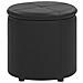 Pouf Contenitore In Ecopelle Nero 38 X 40 Cm Maryland - Foto miniatura 12