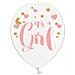 Partydeco - 6 Palloncini In Lattice Bianchi It's A Girl - Foto miniatura 1