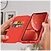 Custodia Iphone Xr Portacarte Funzione Supporto Similpelle Liscia Rosso - Foto miniatura 4