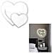Applique Led Cuore In Vetro 2 Cuori Luce Calda Lampada Da Parete 12 W - Foto miniatura 1