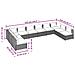 Set Divani Da Giardino 10 Pz Con Cuscini In Polyrattan Marrone - Foto miniatura 8