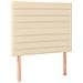 Testiera ad Orecchio Crema 147x16x78/88 cm in Tessuto vidaXL