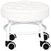Sgabello Estetico Per Pedicure Rotondo Bianco - Foto miniatura 3