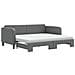 Divano Letto Estraibile Materassi Grigio Scuro 90x200cm Tessuto - Foto miniatura 1