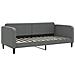Divano Letto Estraibile Materassi Grigio Scuro 90x200cm Tessuto - Foto miniatura 5